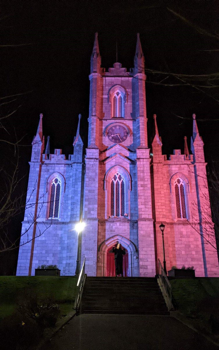 CavernomaIre's tweet photo. 📸Hannah was at St. Patrick's Church in Wicklow Town on Tuesday evening.
#LightUp4Rare 🤗

Thank you very much Hannah. 
She is a sister of Cavernoma Ireland's co-leader Charlotte.

#RareDiseaseDay #RDD2023 #Cavernoma #FCCM #CCM1 #CCM2 #CCM3 #CavernousMalformation 
@rareireland https://t.co/SQIEQBUsSm