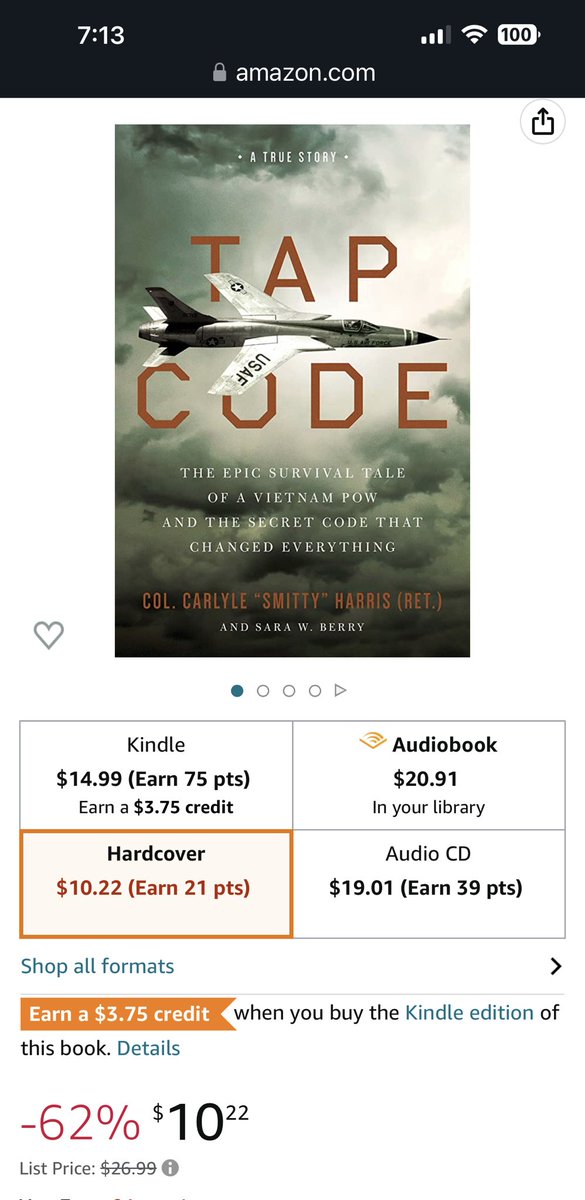 If you haven’t read Tap Code yet—or need a gift for someone, now’s a good time! 62% off on Amazon!