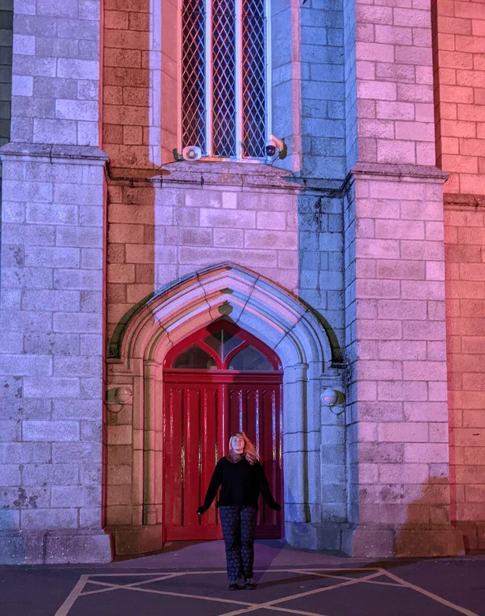 CavernomaIre's tweet photo. 📸Hannah was at St. Patrick's Church in Wicklow Town on Tuesday evening.
#LightUp4Rare 🤗

Thank you very much Hannah. 
She is a sister of Cavernoma Ireland's co-leader Charlotte.

#RareDiseaseDay #RDD2023 #Cavernoma #FCCM #CCM1 #CCM2 #CCM3 #CavernousMalformation 
@rareireland https://t.co/SQIEQBUsSm