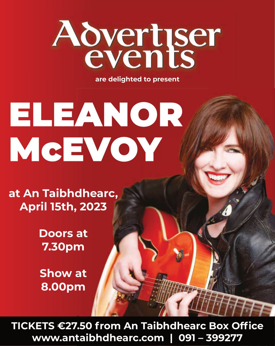 📢
We've got some very exciting news this lunchtime!
🤩
Advertiser Events are delighted to present Eleanor McEvoy at An Taibhdhearc on April 15th!
🎟️bit.ly/McEvoyEleanor

<a href="/AnTaibhdhearc/">An Taibhdhearc</a> <a href="/eleanormcevoy/">Eleanor McEvoy</a>

#livemusic  #galway  #galwayadvertiser #advertiserevents #eleanormcevoy
