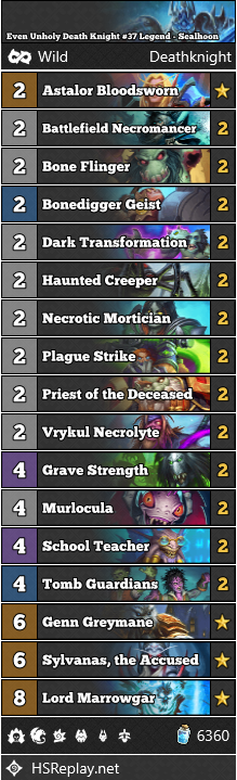 neon31HS's tweet photo. [WILD] @Sealhoon reached #37 Legend with Even Unholy Death Knight.

▼ Deck Code and more:
https://t.co/P5aNmYzuMV

#WildHS #Hearthstone https://t.co/SBRaEPtY9C