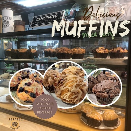 HouseRosebud's tweet photo. Sweet treats 😋 and a hot coffee ready to go are the perfect things for your morning! ☕️ https://t.co/pIwQyPMpeP
