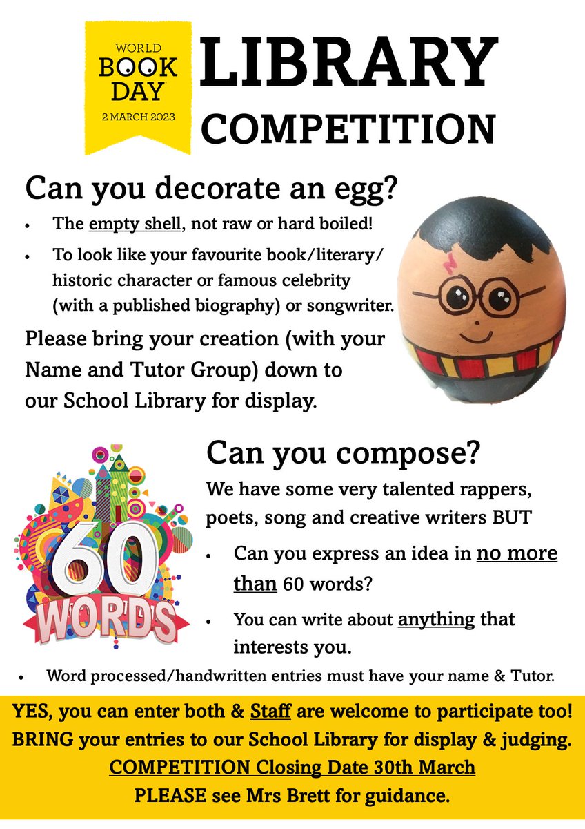 World Book Day - Library Competition