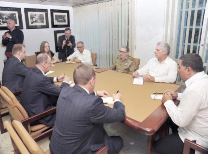 El general de Ejército Raúl Castro, y el presidente de Cuba, Miguel Díaz-Canel, recibieron al secretario del Consejo de Seguridad de Rusia, Nikolái Pátrushev, quien realiza una visita de trabajo al país caribeño. #CubaNoEstaSola #LatirAvileño <a href="/Conavil_ECM/">CONAVIL - Empresa de Construcción y Montaje</a>