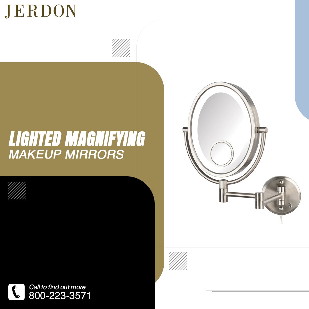 Say goodbye to bad makeup days with Jerdon Style's lighted magnifying makeup mirrors! Shop now and say hello to flawless glam!

#lightedmirrors #makeupmirrors #magnifyingmirrors