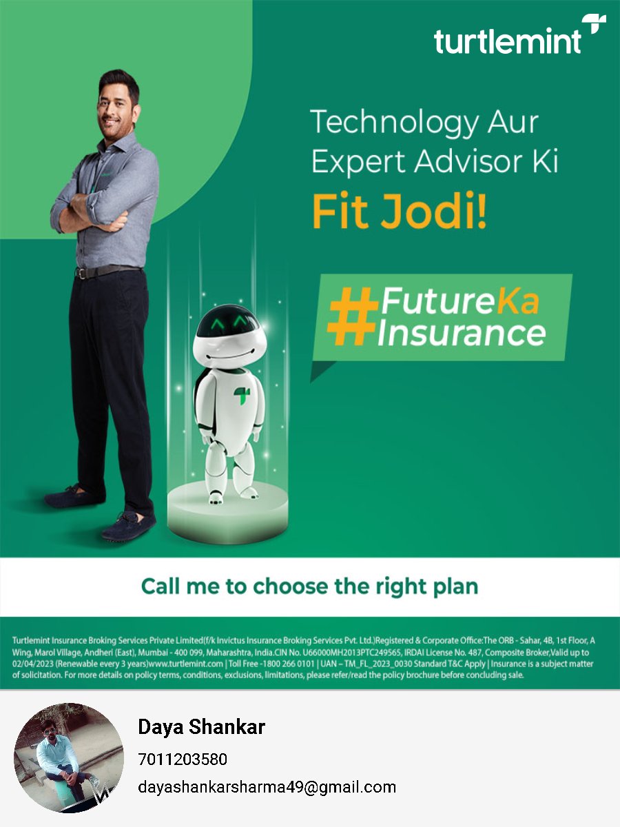 DAYA42099697's tweet image. Yes, you heard that right! From selecting the right plan to convenient claims process; buying and managing insurance gets easier with #FutureKaInsurance! To know about the futuristic way to buy insurance, click here: bit.ly/3Y8OMua