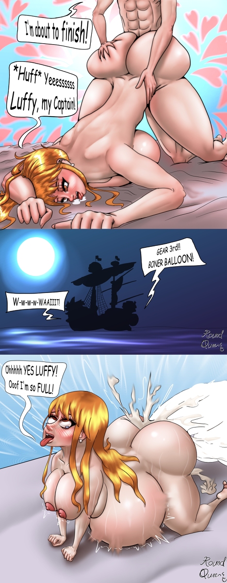 RoundQueens's tweet photo. [R-18] Nami and Luffy Private Meeting #bellyexpansion #ONEPIECE #bigbelly #breastexpansion #lactation https://t.co/KhUSuidrKJ https://t.co/cWduAIFcOF