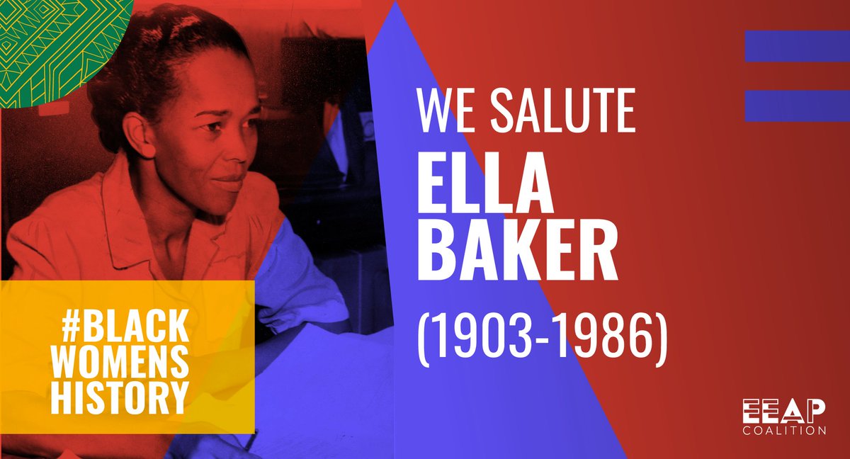 EEAPCoalition's tweet photo. Ella Baker was an essential activist during the civil rights movement. Learn more about EEAPC’s Black studies curriculum for Pre-K-12 students in NYC public schools via the link in our bio. #WHM #BWHM #EEAPC #BlackStudiesNYC #EEAPCMe+You https://t.co/9DgRTv06ij
