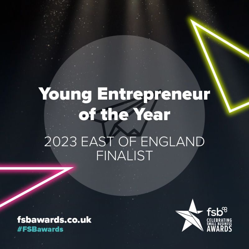 He's only gone and done it again! Our fabulous co-founder Ed has been named 'Young Entrepreneur' finalist by the Federation of Small Businesses! We can't wait for the awards ceremony.

#entrepreneur #youngentrepreneur #cambridgeshire #exhibitions #eventmarketing <a href="/fsb_policy/">Federation of Small Businesses (FSB)</a>