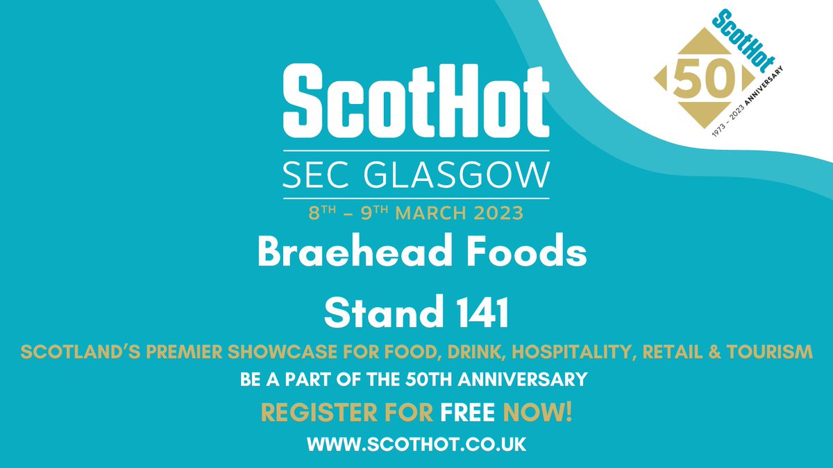 📢 EXHIBITOR ALERT 📢

Welcome <a href="/BraeheadFoods/">Braehead Foods</a> to the list of #Scothot2023 Exhibitors

You'll find them on stand 141

#Scothot2023