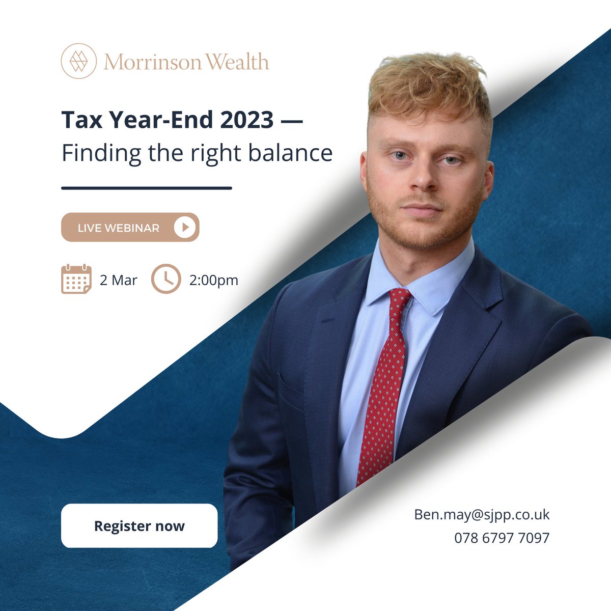 virtualnonexecs's tweet photo. Join Ben May from @MorrinsonWM today at 2PM as we take a look at key actions you should do today to have a better tomorrow.

https://t.co/gfLGR2WFbZ

#webinar #virtualnonexecs #nonexecdirector #MorrinsonWealth https://t.co/nPvPidXTnR