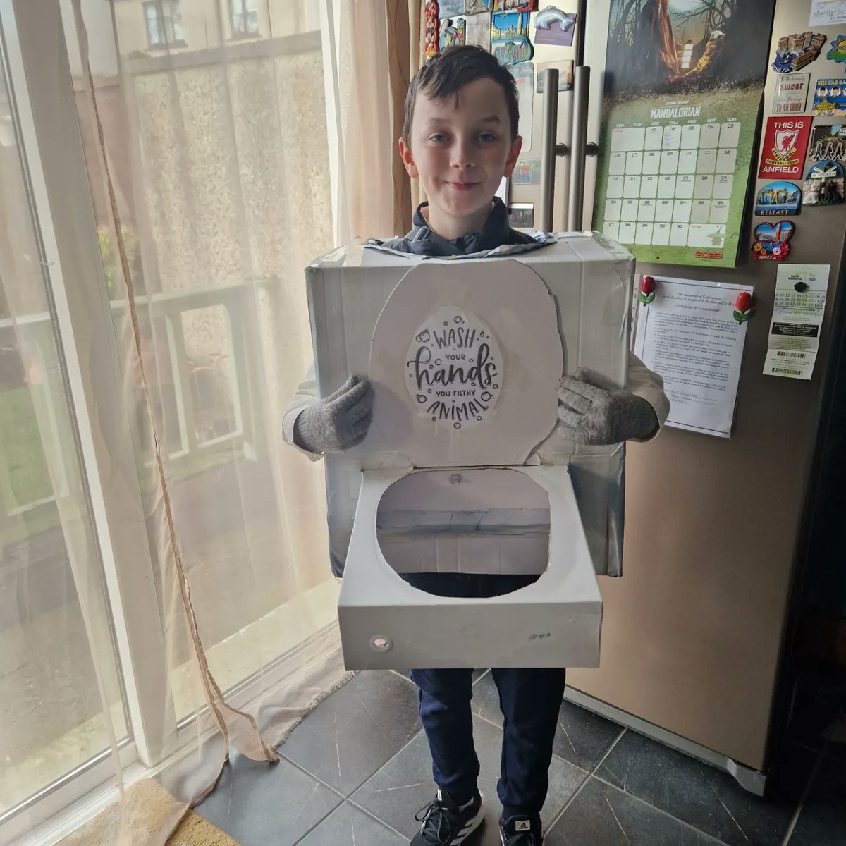 ellendoolansw's tweet photo. So the boynis getting dressed up for #WorldBookDay, so it had to be a toilet in honour of his favourite book from @HughJassburn #52thingstodowhileyoupoo https://t.co/mb6FXa6E70