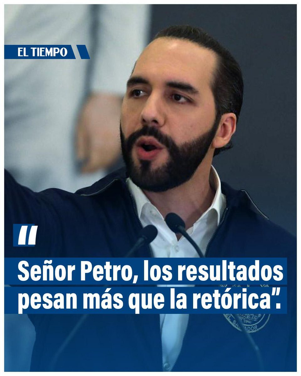 🔴 Nayib Bukele le responde a Gustavo Petro: 'Los resultados pesan más'. ► bit.ly/3II9Th3
