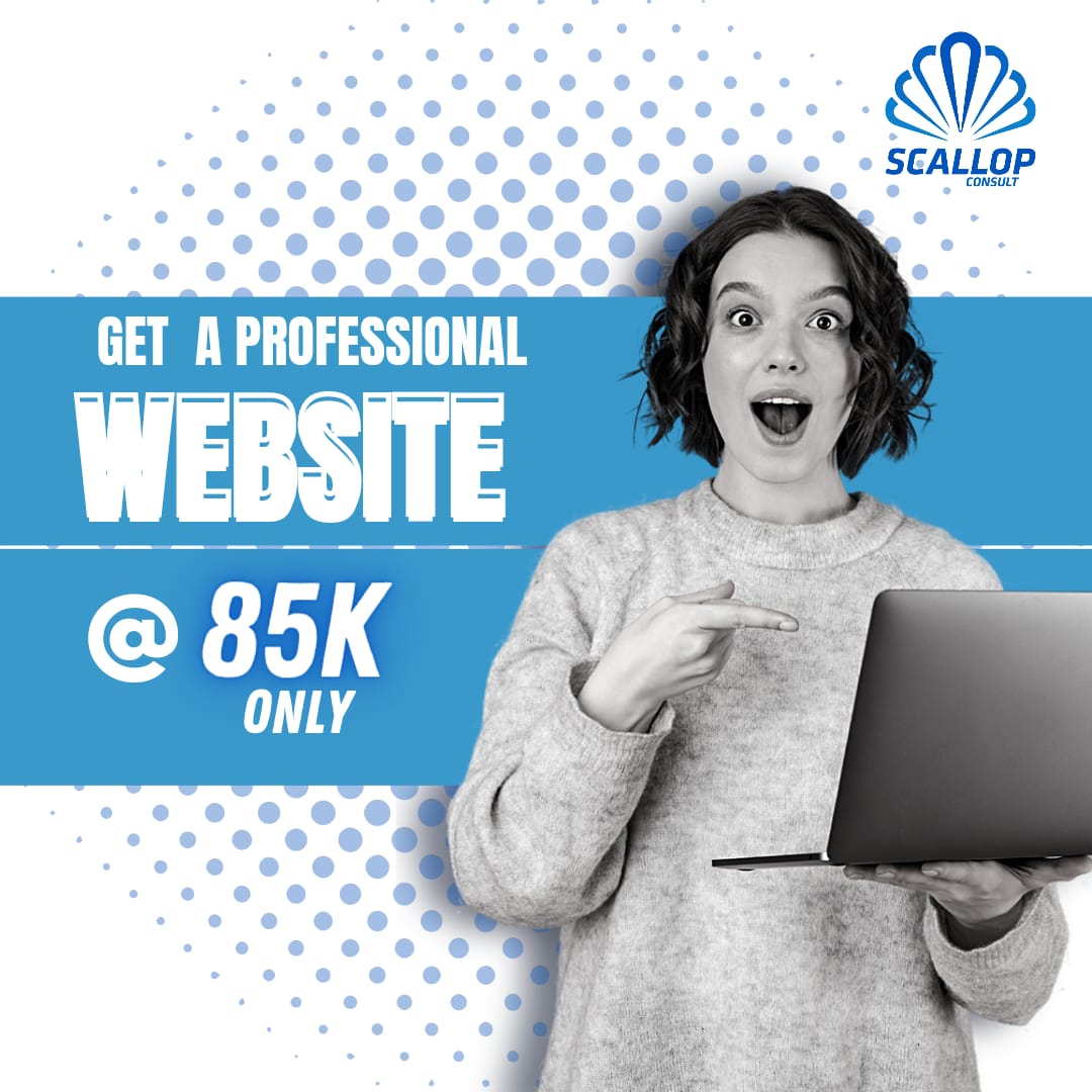 Boost your online presence with our professional website, don't fall behind the competition, take your web presence to the next level with just 85k

#scallopmedia
#scallopmediaandtechnology
#digitalmarkerting
#webpromotion
#onlinetraffic