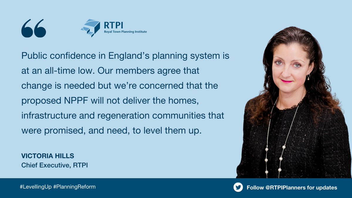 ❗BREAKING NEWS❗ We’ve responded to the National Planning Policy Framework consultation. RTPI members think immediate changes would allow government to progress with #planningreform at the expense of #levellingup communities.
rtpi.org.uk/news/2023/marc…