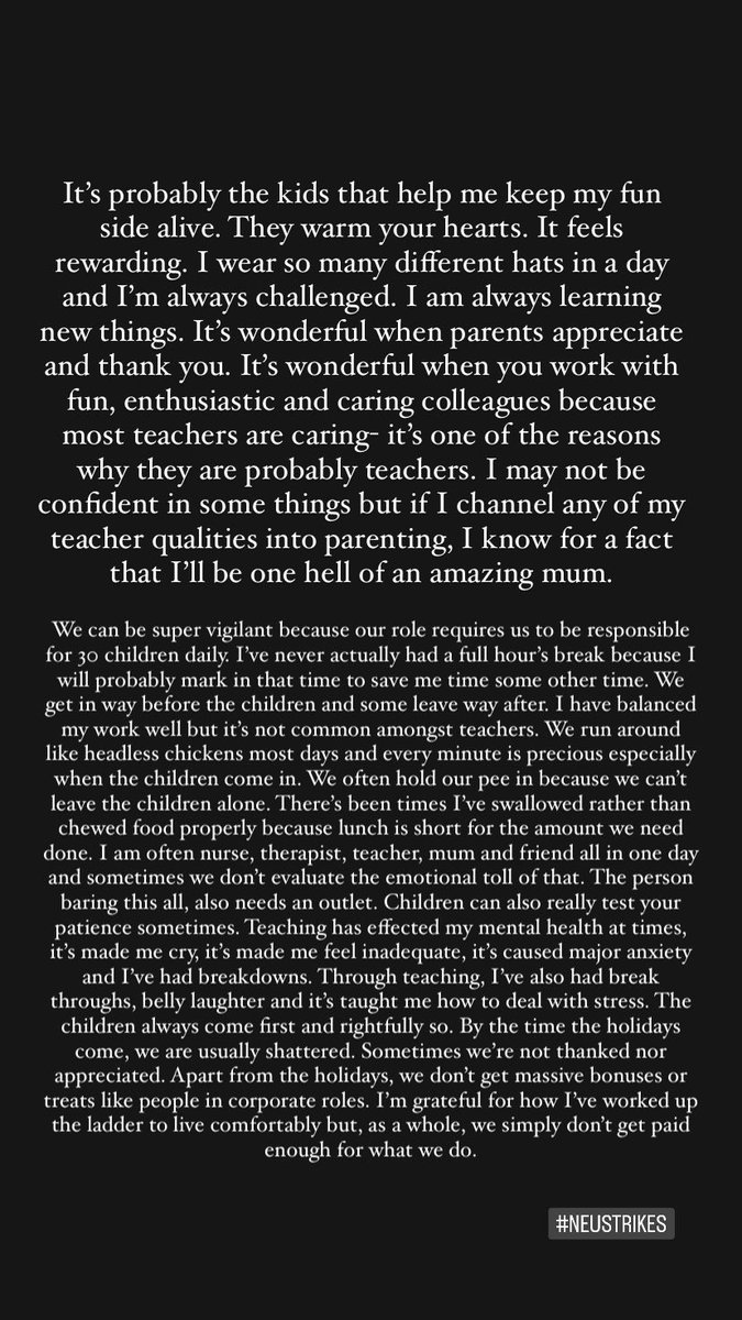 We deserve SO much more as teachers! My thoughts below ⬇️#neu #neuteacherstrikes #teachersstrike #TeachersofTwitter #TeacherStrike #teachers
