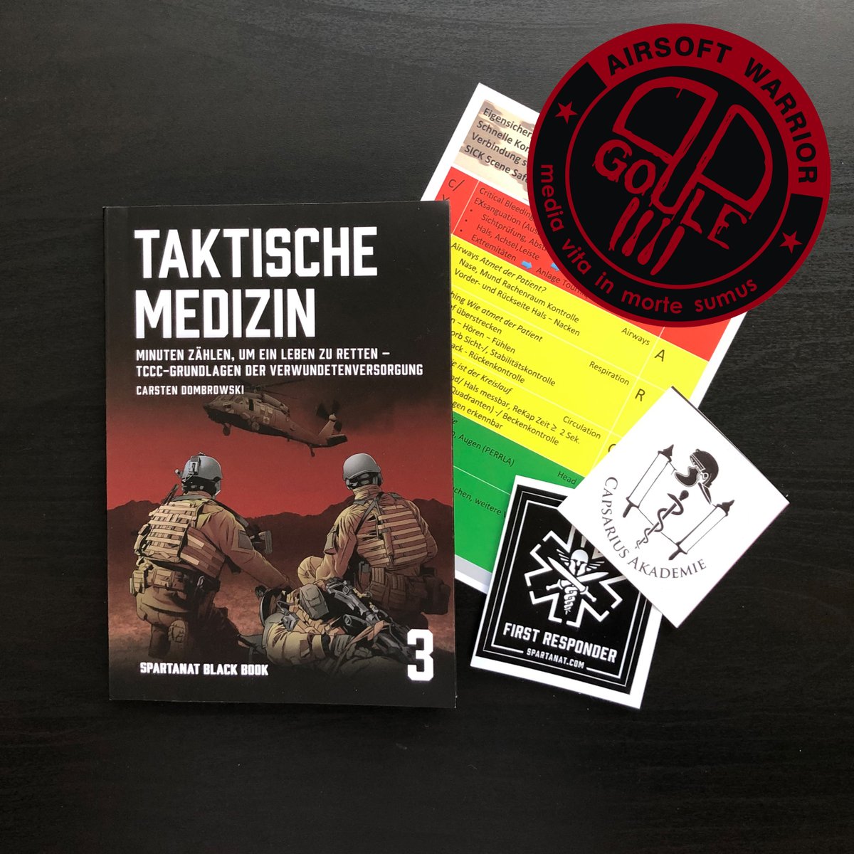 GouleAirsoft's tweet photo. ★#Goule★ "Taktische Medizin" von Carsten Dombrowski als Spartanat (@spartan_at) Black Book 3 #Taschenbuch #IFAK #IFAS #AFAK #MFAK #SFD #Traumakit #SWATT #Tourniquet #SWATTourniquet #GEN7 #Cat7 #TCCC  [Unbezahlte &amp; unverlangte Werbung!] https://t.co/WkbUz0cNNE