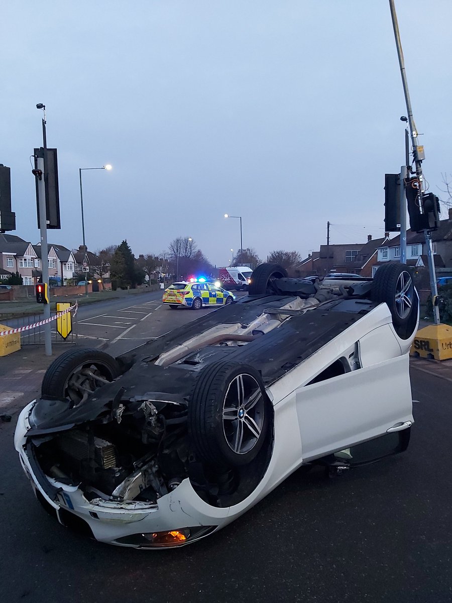 Officers from #LPT3 attended a 999 call on #PrincesRoad where a vehicle had drove into a traffic light pole causing it to flip. A #DrugWipe test was completed on the driver and they were arrested for drug driving offences as the test returned back positive. - CK

CAD:  02-0150