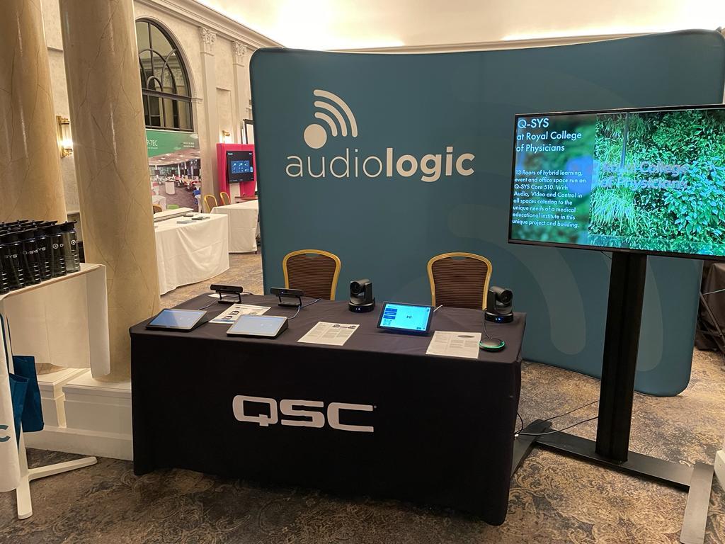 AudiologicUK's tweet photo. We are all set up in Leeds for the @UniAV Showcase with our brand partner @QSYS_AVC. We look forward to seeing you there.

#qsys #Audiologic #proaudio https://t.co/Zh0Xh6CZAw