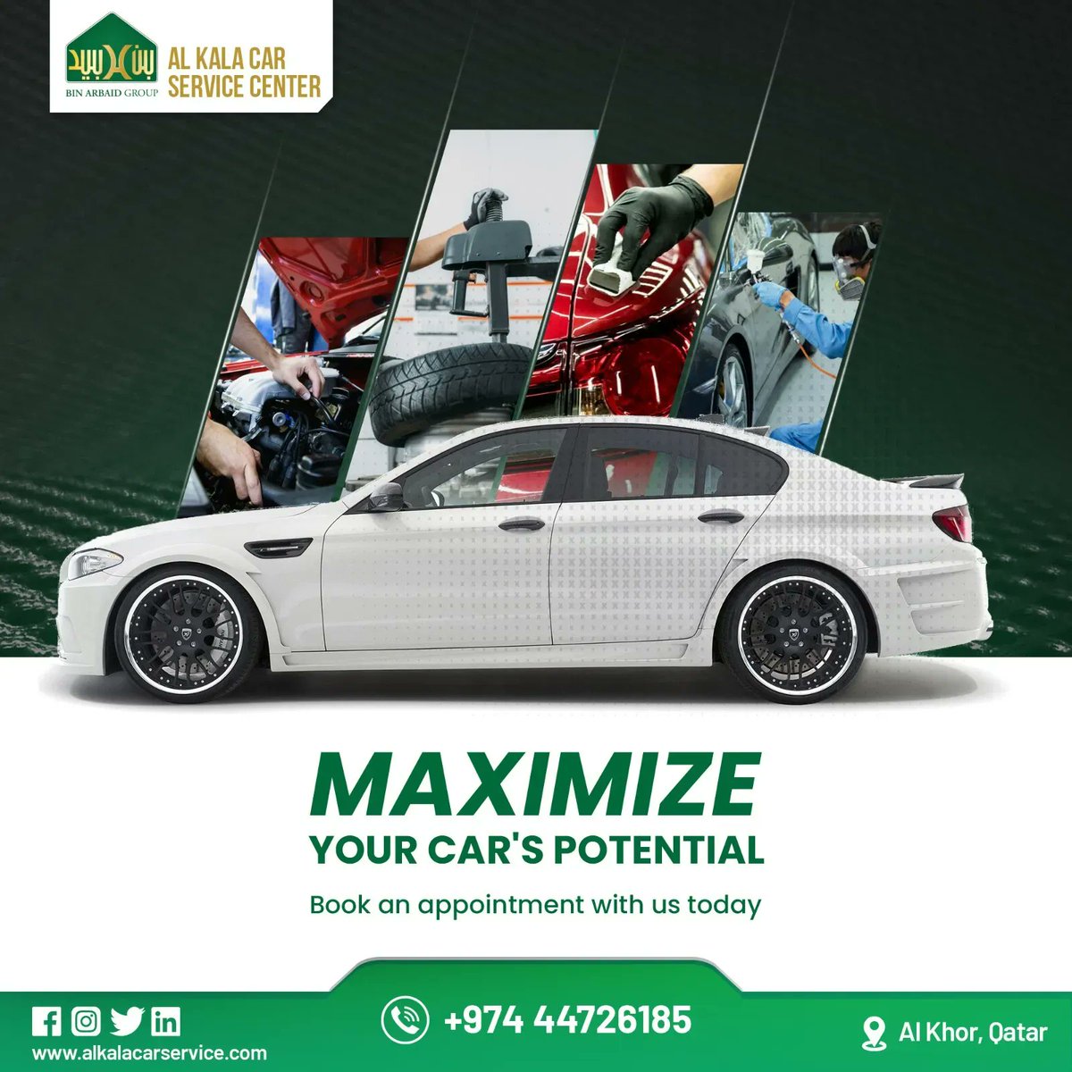 We believe that regular car maintenance is the key to maximizing your vehicle's potential. Whatever your car needs, from a simple oil change to major repairs, you can count on us.

To know more, contact us on:
📞 +974 44726185
📧  manager.workshop@binarbaid.com 

#carworkshop