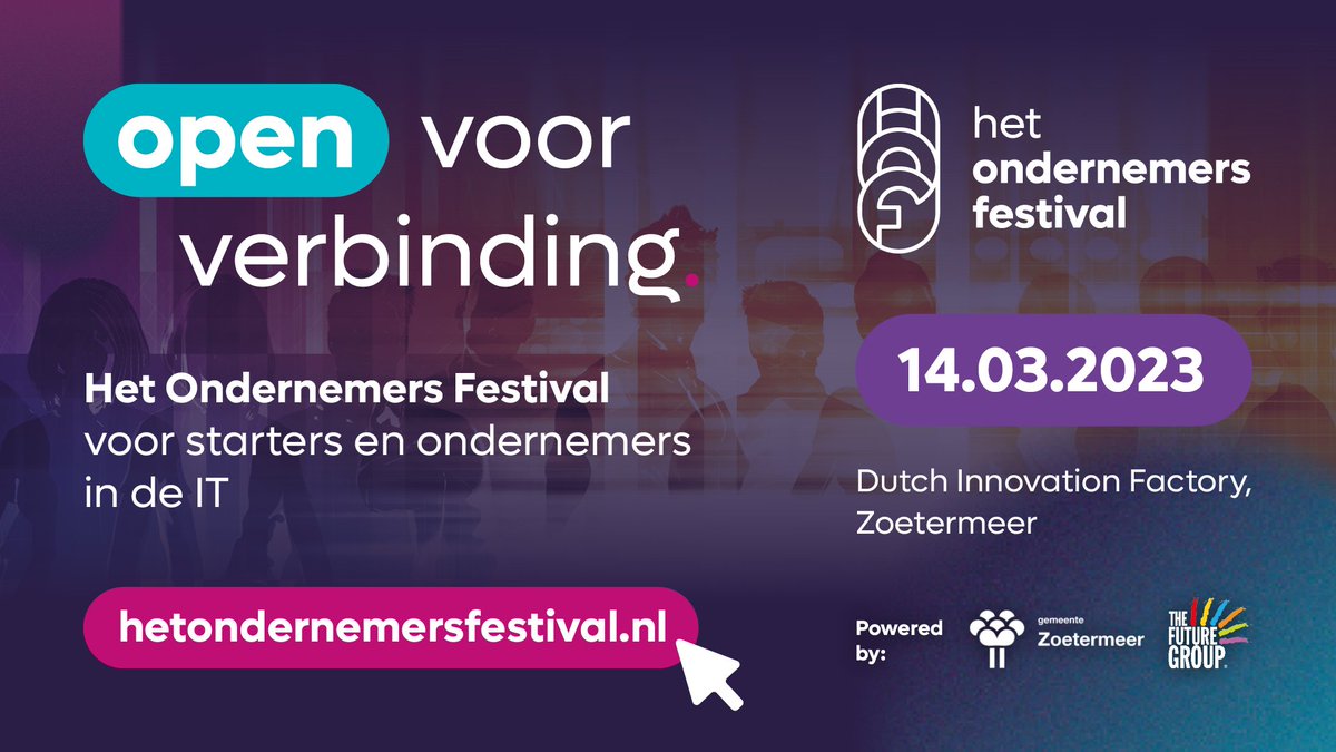 Het Ondernemers Festival is een mooie kans voor professionals, IT-studenten en (startende) ondernemers om zich te laten inspireren, te netwerken en kennis op te doen over het opzetten en runnen van een bedrijf in de IT-sector. Meer informatie? hetondernemersfestival.nl #ondernemen