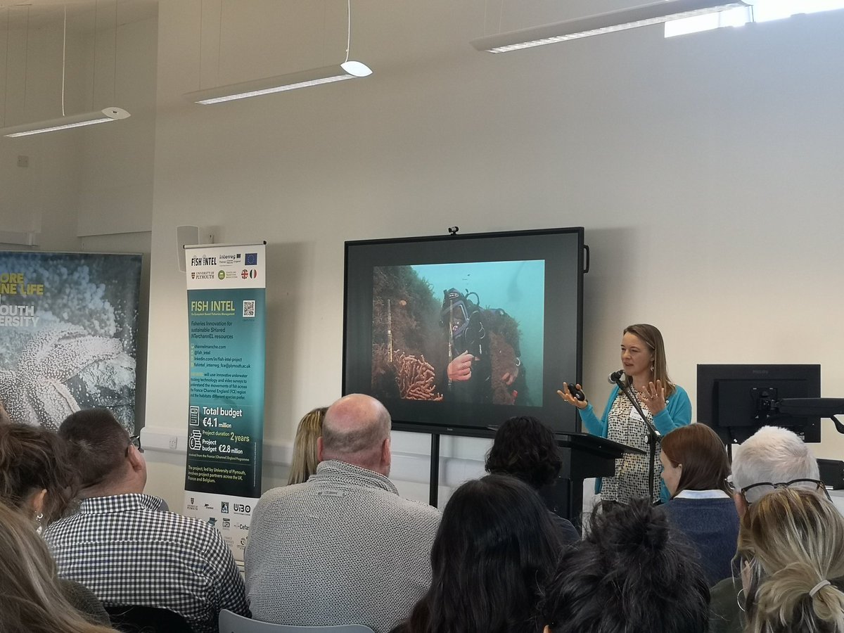 AHall_Marine's tweet photo. @Dr_Emma_Sheehan and @MirandaKnature have just kicked off the @fish_intel project conference
#DoFishHaveBorders @Channel_Manche https://t.co/ty40iVIagX