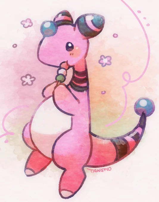 花より団子のデンリュウ #春色ポケモン 