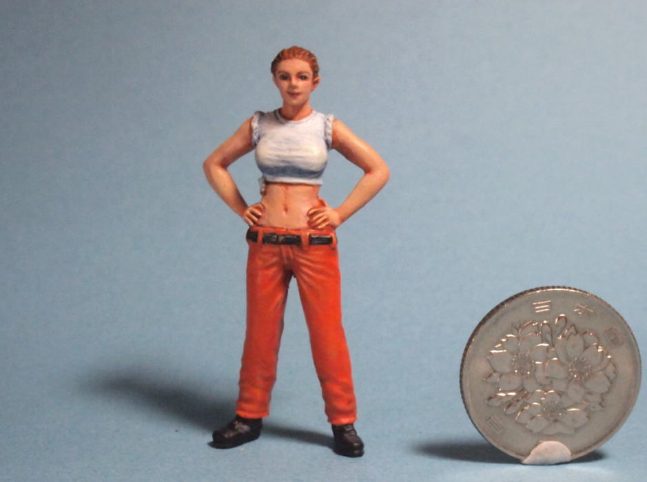 AuroraRay's tweet image. 昔ご依頼で塗ったオ―ロラモデルの1/35フィギュア ML-021 女性兵士。消防士?仕様のカラーリングで、とのご要望でした。2015年くらい?🐰