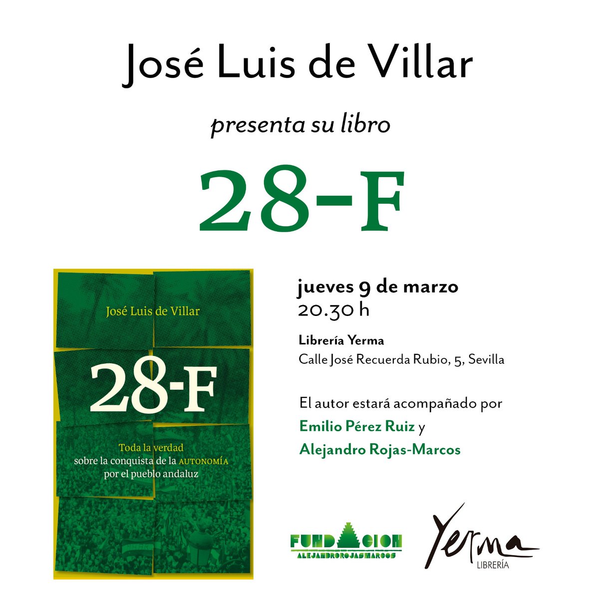 El próximo jueves 9 se debatirá en Yerma sobre la consecución de la autonomía andaluza.

<a href="/JoseLVillarigl/">José Luis Villar ۞</a> #autonomiaandaluza #andalucia #28Febrero