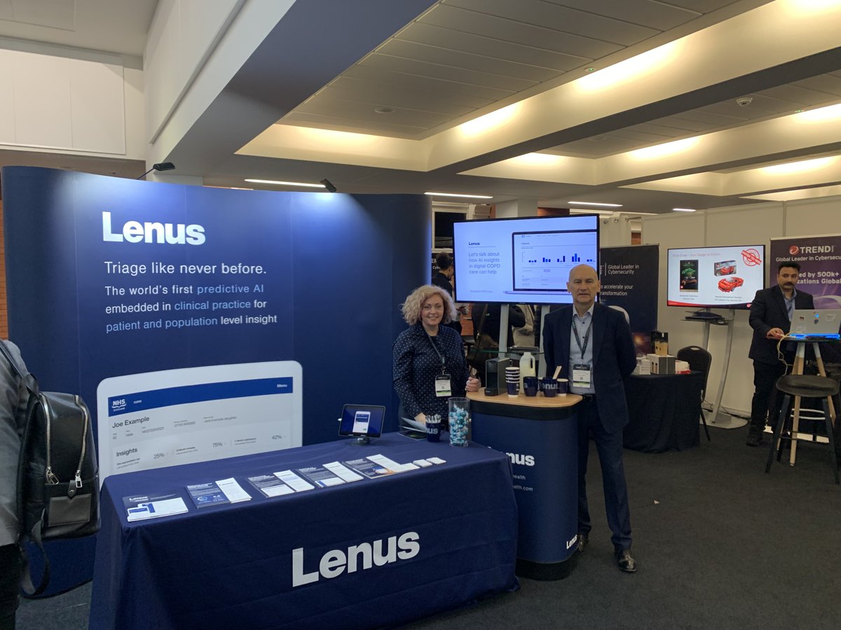 Are you at #HETTNorth in Manchester?

Come and say hello to #TeamLenus on Stand 25 👋

You can learn more about transforming end-to-end pathways to support #LongTermConditions #DigitalCOPDCare #VirtualWards and #HealthAI