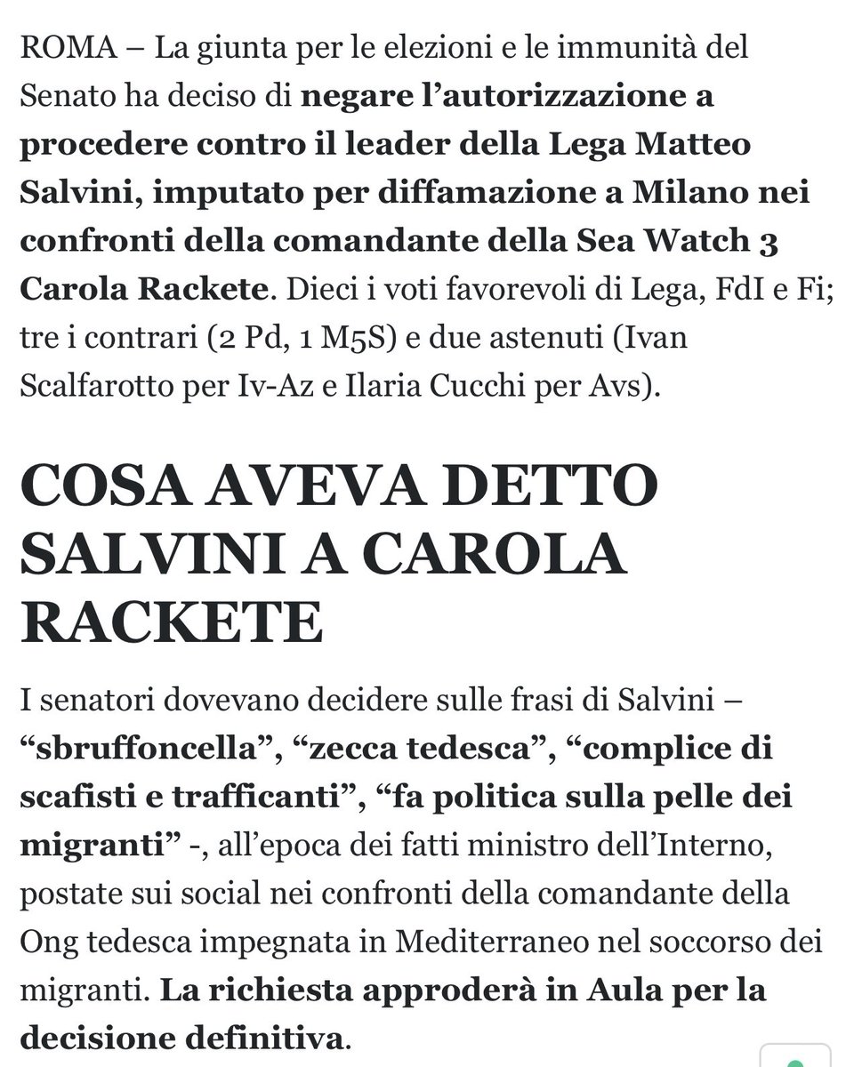 stanzaselvaggia's tweet image. Quindi Salvini può dire “fa politica sulla pelle dei migranti” a Carola Rackete che i migranti li salvava, perché tanto poi usa l’immunità parlamentare. Però se dici tu a lui che fa politica sulla pelle dei migranti ostacolando salvataggi ti querela. Lo sbruffoncello.