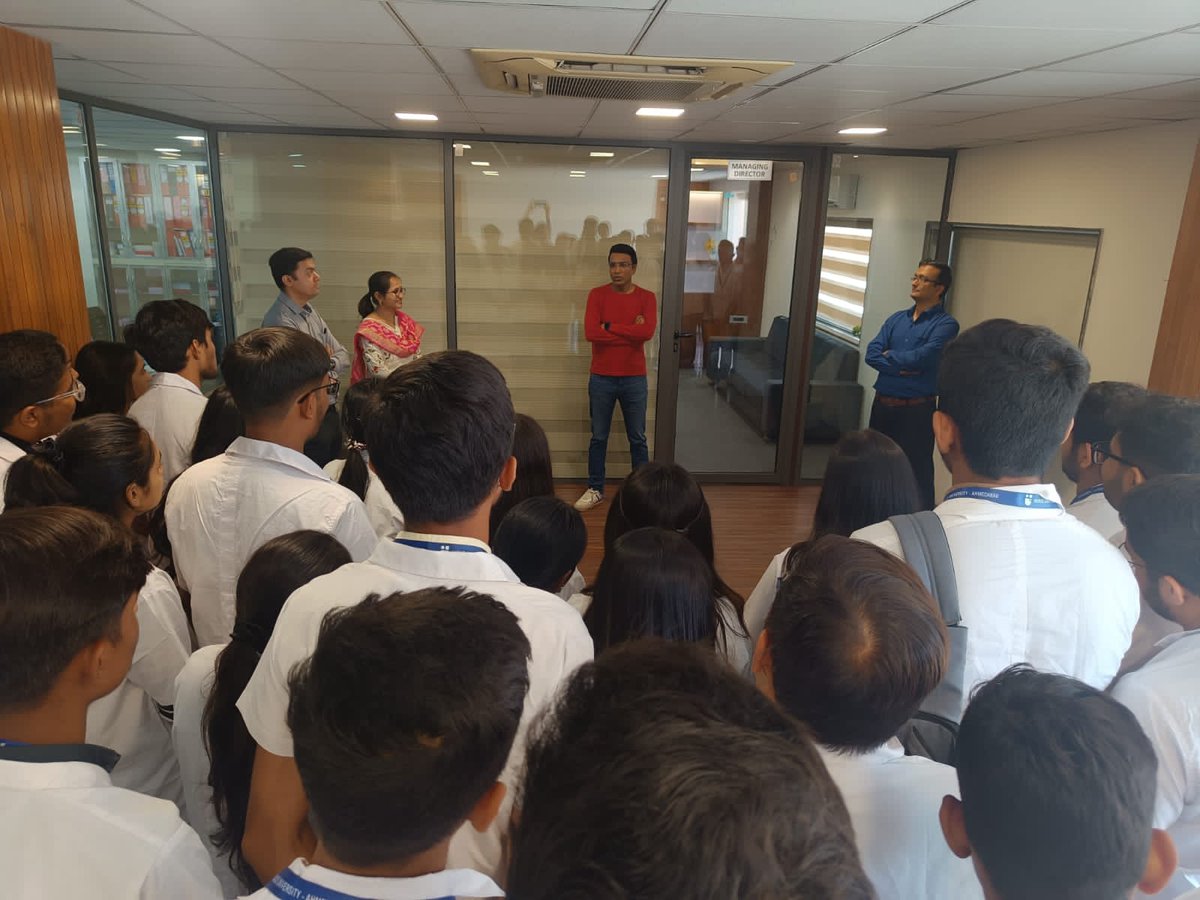 AumRlpl's tweet photo. It was nice to host B. Pharm. students from Indus University at Aum Research Labs Pvt. Ltd. Glad to contribute to academics! https://t.co/mhjBfR5y7P