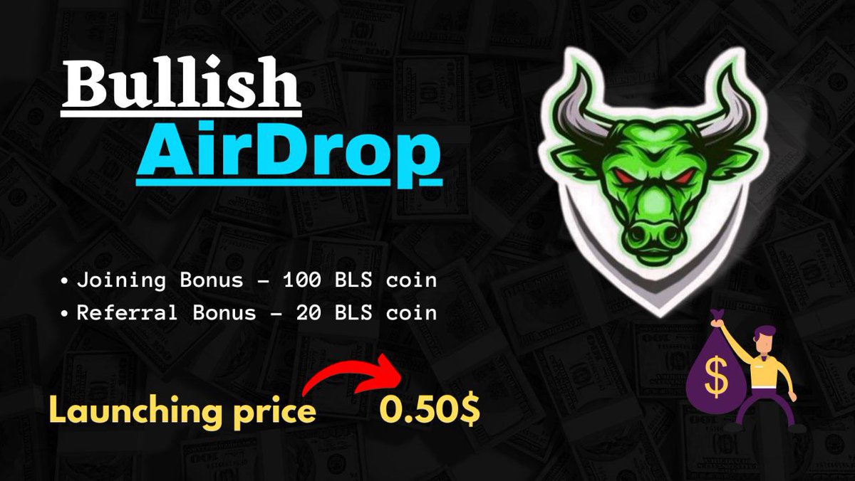 AirdropKingNews's tweet photo. New Round: Bullish Airdrop
Reward: 100 BLS tokens
Distribution date: 15 March, 2023

🔗Airdrop Link: https://t.co/Jn3sRFM5uX

-Complete all tasks of the airdrop
-Submit your BSC wallet address
-This airdrop for all eligible participants

-Per valid referrals get 20 BLS tokens https://t.co/O8wUWuRXdu