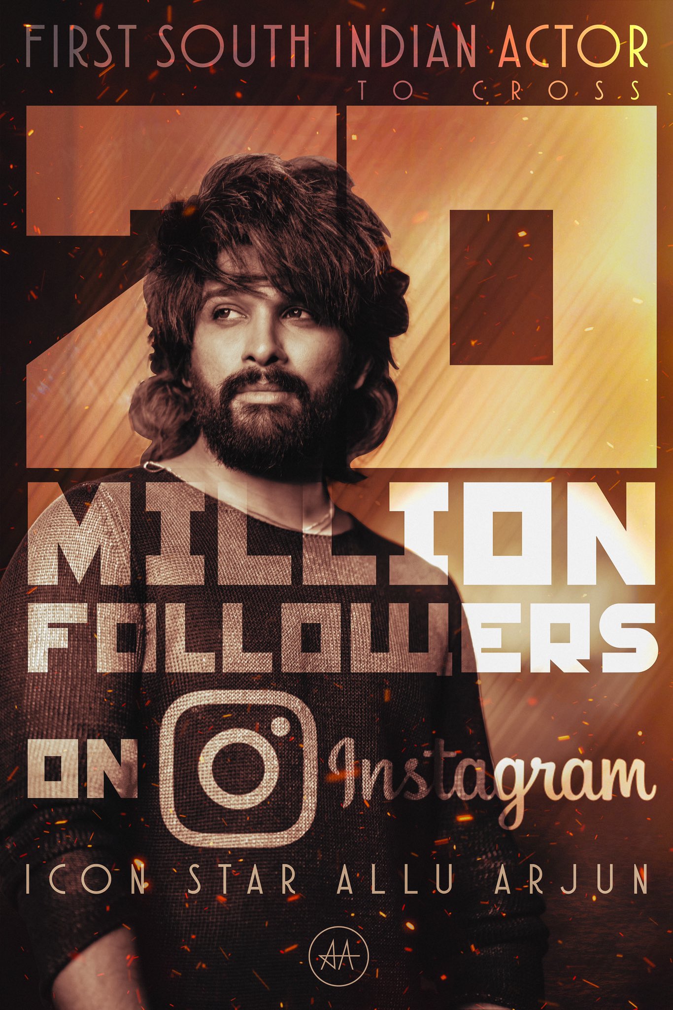 SSAA FAN CLUB on Twitter: "Icon Star @alluarjun becomes the first actor  from South to reach 20 Million followers on Instagram. This new milestone  is a testament to the love and admiration