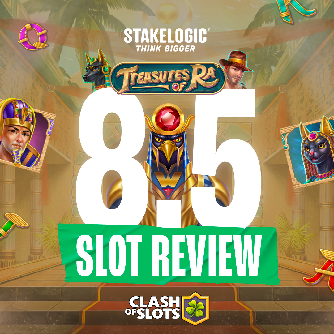 Treasures of Ra has received a glowing rating from Clash of Slots! &#127994;

You can discover your treasures in Ancient Egypt with countdown wilds and exciting free spins that could lead to some serious treasures! 

