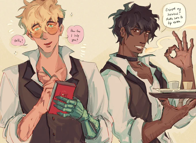 cafe outfits! #TRIGUNSTAMPEDE 