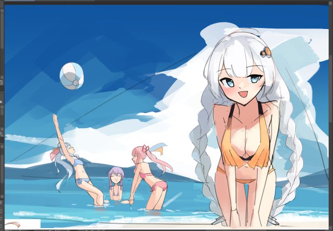 夏をね,始めようと思うんです(ラフ) 