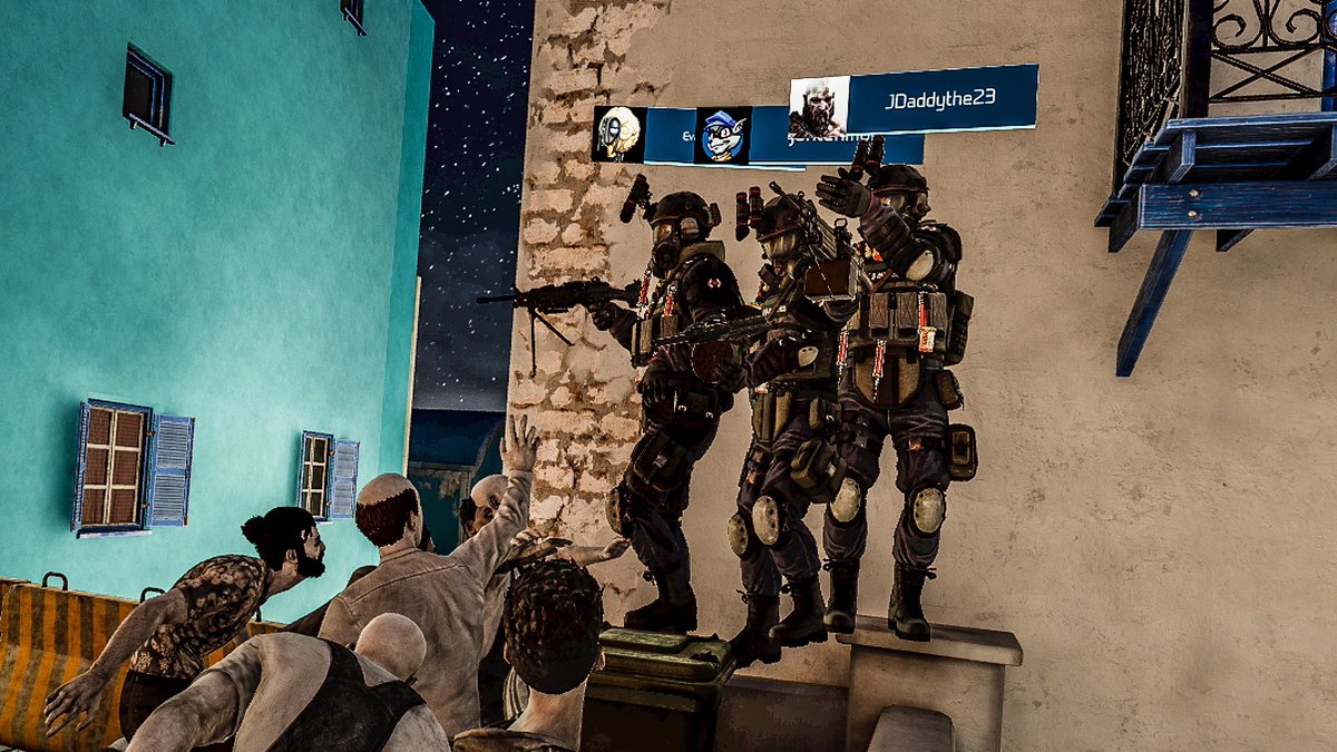 justinphotomode's tweet image. #Pavlov on #psvr2 is ridiculous fun in zombie mode. I played for hours on one level tonight. Our group found a safe spot on top of a trash can of all places! 😂 the zombies cap at 999 after level 21. That is a lot! We got up to level 24 before we all decided to end it. 😅