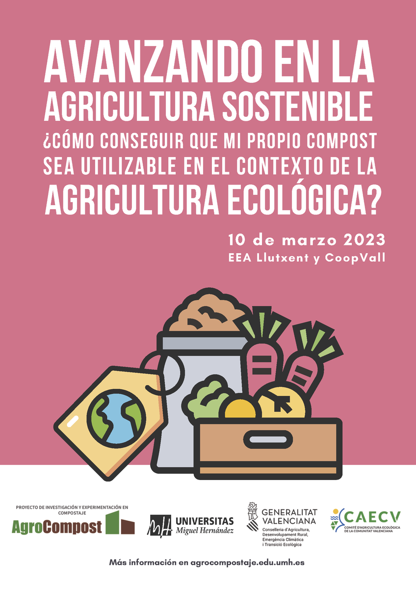 CoopsAgroCV's tweet photo. JORNADA DE FORMACIÓN
Cómo elaborar tu propio compost para la agricultura ecológica
📅 10/03. 09:00-13:30 horas
📍 EEA Llutxent y CoopVall (Quatretonda)

Más info:
➡️ https://t.co/UtSXESECr2
Inscripciones:
➡️ https://t.co/WyGWKpjWeu https://t.co/dxVIsIN7QW