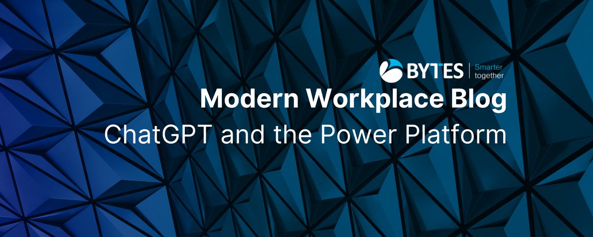Do you want to stay ahead with the rise of artificial intelligence and find out how ChatGPT can accelerate your roll out of the Power Platform Suite?  

Read our latest blog post on ChatGPT and the Power Platform:bytes.co.uk/info/news/can-… 

#ChatGPT #Microsoftpartner