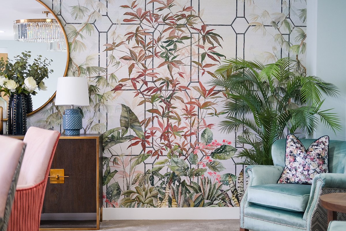 edwardthomasint's tweet image. Retirement living interior design has seen the biggest shift. Today’s bright, open plan apartments benefit from top amenities. Our styling uses trends such as panelling/wallpapering, pastels, botanicals &amp;amp; geometrics to create modern, age-appropriate environments #NewHomesWeek