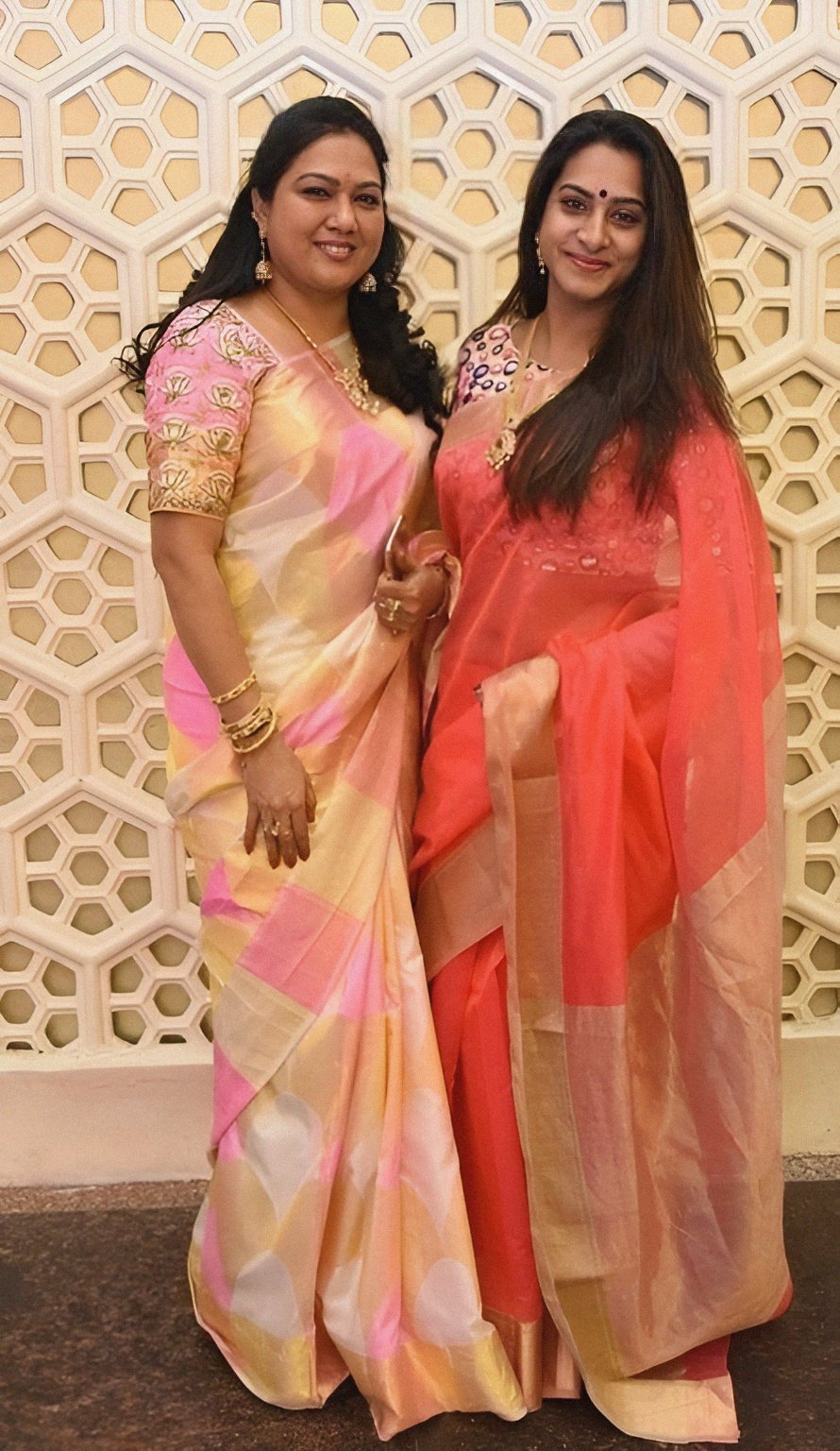 Telugu Hema Aunty Transparent Saree Collections | iiQ8 6 Image