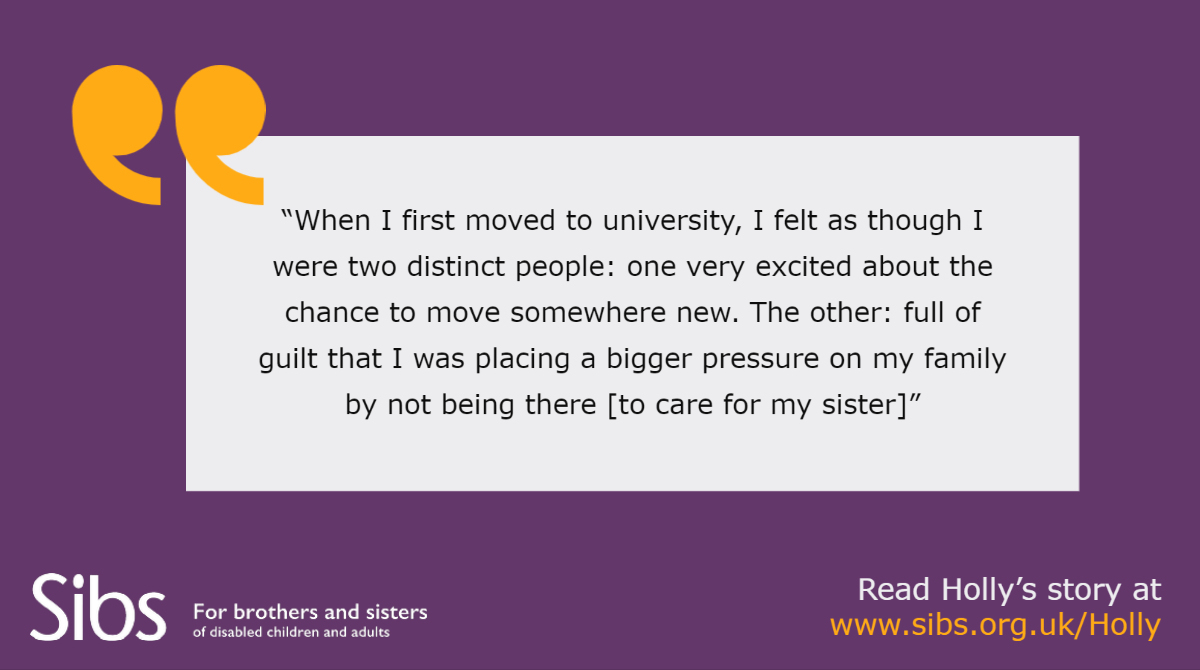 Lots of teen siblings who have a disabled brother or sister will be thinking about and applying to universities at the moment.  Read Holly's sibling story here. <a href="/ucas_online/">UCAS</a> #siblings