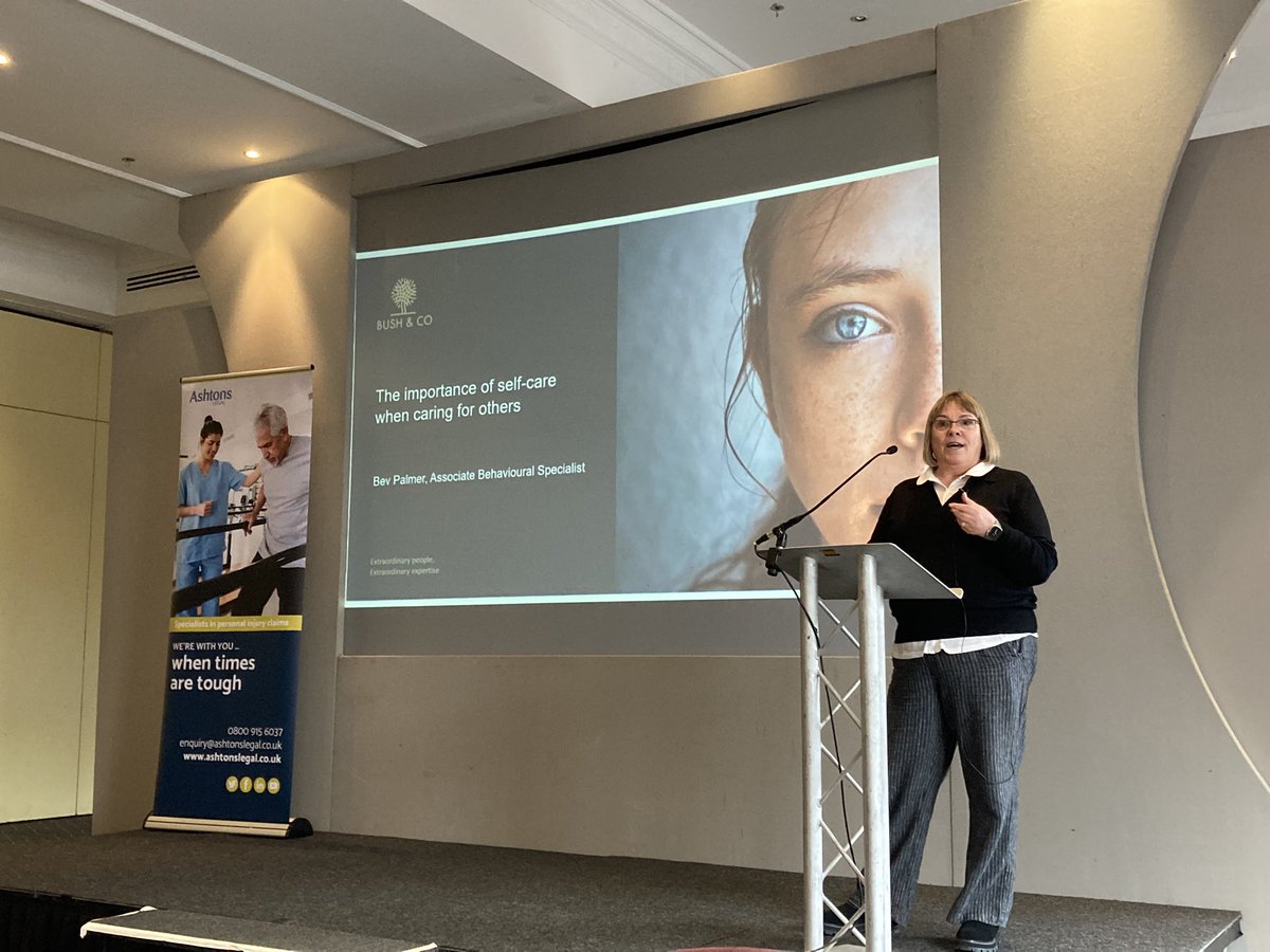 Starting our conference with a fantastic talk from Bev Palmer of <a href="/Bush_Company/">Bush & Co</a>  with a message of the importance of self care when caring for others #ashtonsconf23 <a href="/AshtonsLegal/">Ashtons Legal LLP</a>