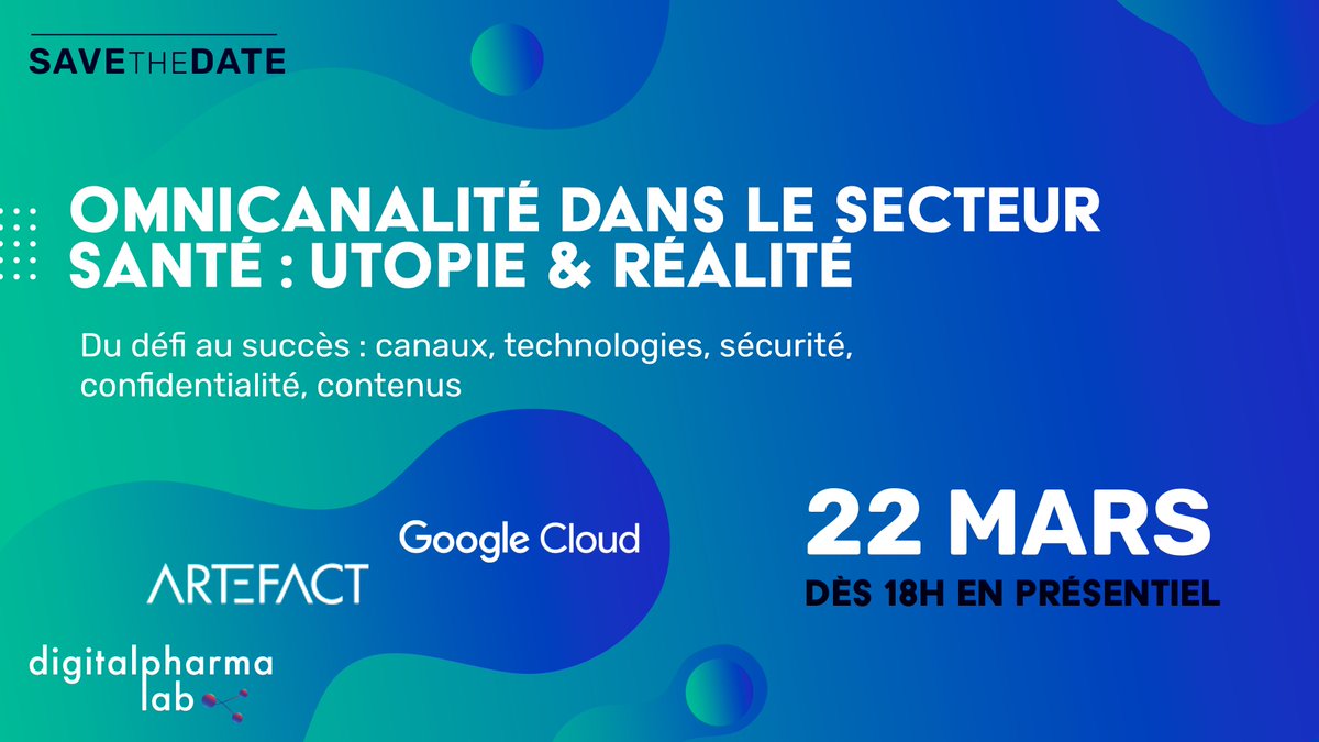 🔥 L'OMNICANAL : LE CHALLENGE DE LA PHARMA

Événement organisé en collaboration avec Artefact &amp; Google. Venez rencontrer les meilleurs spécialistes et fournisseurs de solutions

📆  Mercredi 22 mars 18h

📌lnkd.in/emE-q3B6
