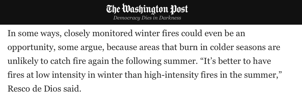 MedForLab's tweet photo. Thanks to the Washington Post for featuring our 🔥 research @UdL_info @UdL_RDI @ETSEA_UdL @Agrotecnio  on changes in the fire season under global warming and on the use of "prescribed wildfires" in the winter to diminish fire hazard in the summer.

https://t.co/Fbh87T88OJ https://t.co/me5luloNXR