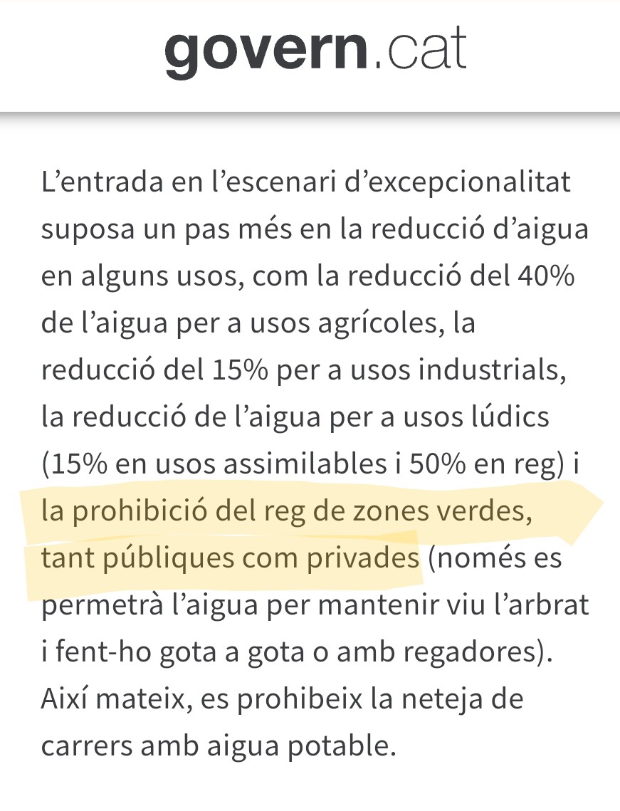 L'aigua, un bé escàs. Cal prendre consciència que malauradament es repetiran massa sovint episodis com aquest. 

Saps que és la xerojardineria?

➡️ca.m.wikipedia.org/wiki/Xerojardi…