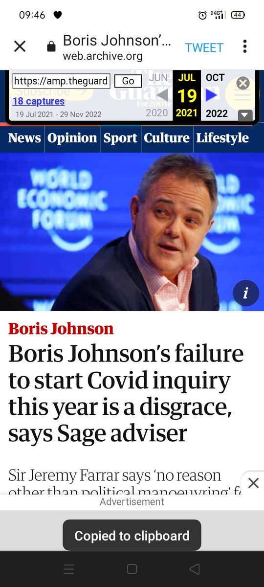 'Boris Johnson’s failure to start a public inquiry into Covid this year is a disgrace that is all about “political manoeuvring” to protect his reputation, according to a leading scientific adviser to the government..'

From 2021

#CareHomeScandal
#COVID19

web.archive.org/web/2021071911…