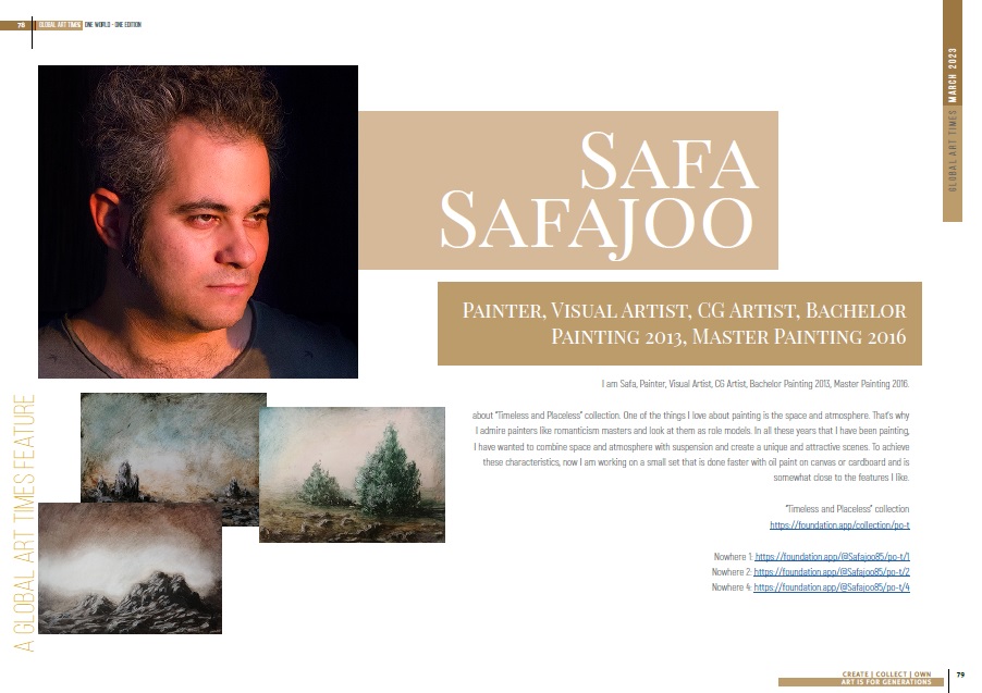 Safajoo85's tweet photo. ✍️🎨✍️🎨
See my works in the 14th edition (March 2023) of Global Art Times magazine. You can find PDF that edition and previous magazine editions at the site link.
👇
site link: https://t.co/1UPfS2xKoK
@theAssetTimes
#arttimes #NFT #NFTCommunity #theAssetTimes https://t.co/8FVebDeQdA